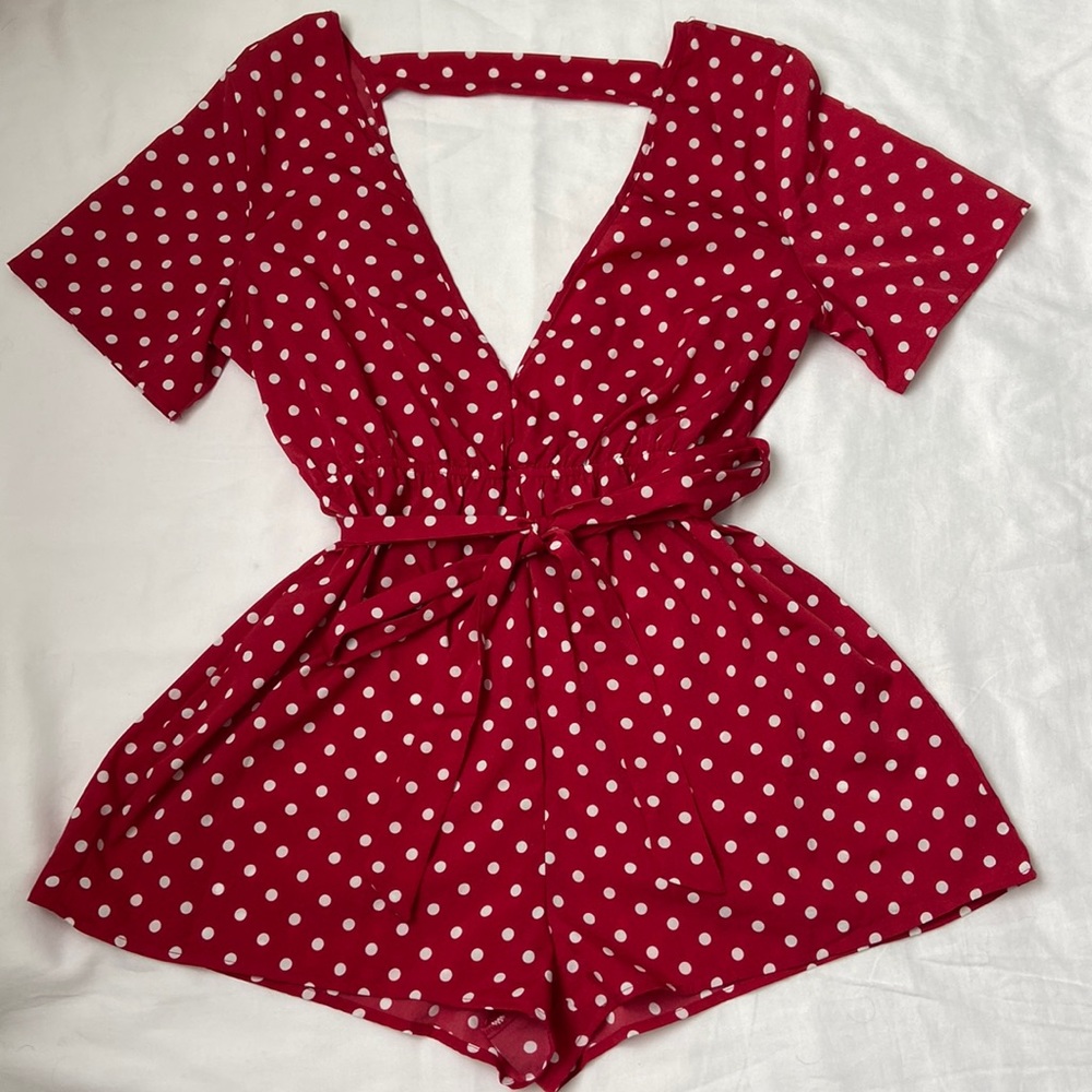 Polka dot romper